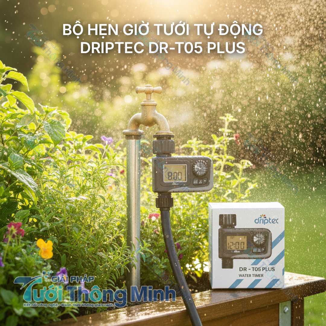 Hẹn giờ tưới tự động Driptec DR-T05 Plus Hẹn giờ tưới tự động Driptec DR-T05 Plus