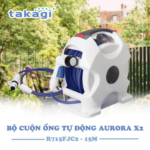 Bộ Cuộn Ống Tưới Cây Tự Động Takagi R715FJC2 15m Bộ Cuộn Ống Tưới Cây Tự Động Takagi R715FJC2 15m